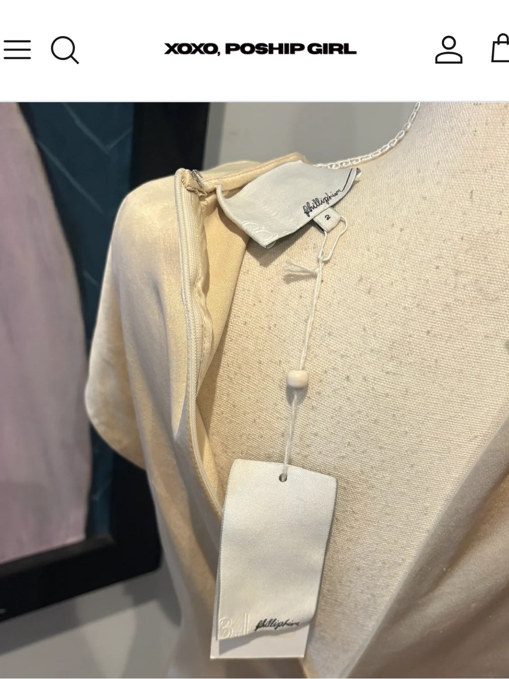 Blair Waldorf's 3.1 Phillip Lim Champagne/Tan Satin Dress, Gossip Girl size 2 - Picture 9 of 10